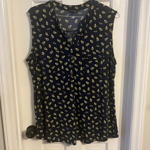 Avocado 2X Sleeveless Blouse by ava & grace.